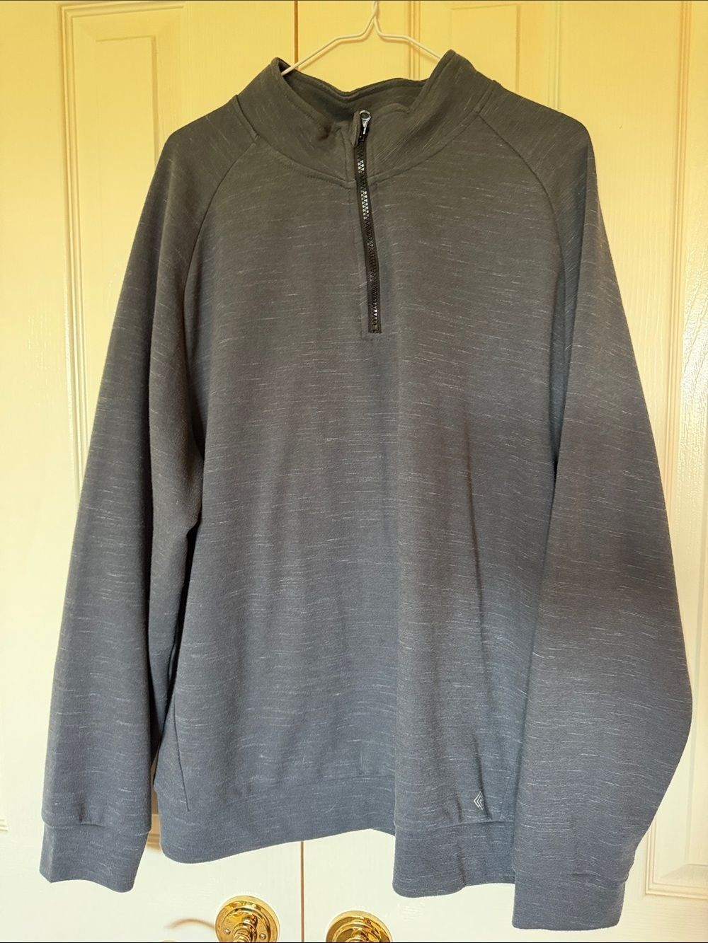 ZELOS Men's Dark Gray Heather Quarter-Zip Pullover